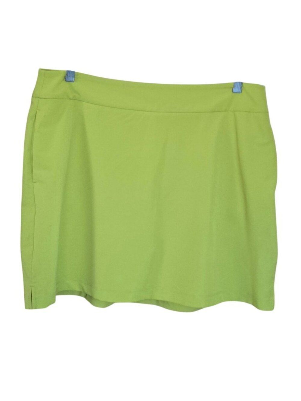 Vibrant Lime Green Womens golf Skort Bright Lightweight Polyester Chic